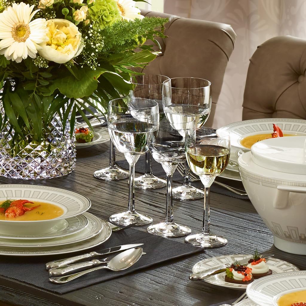 Villeroy & Boch - bicchiere vino bianco Octavie, pregiato calice cristallo, ricchi decori per ambiente uniche, trasparente, per lavastoviglie, 225 ml