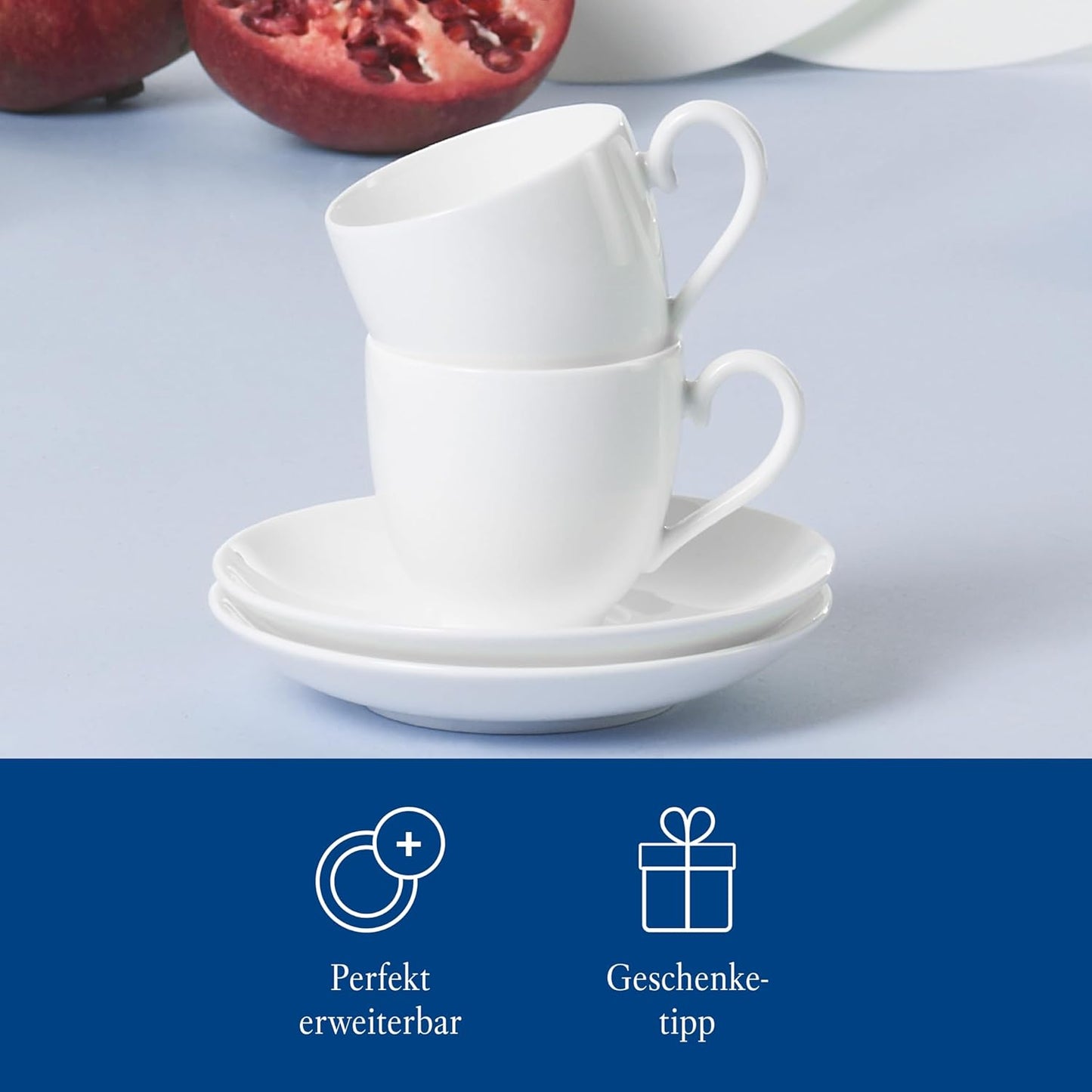 Villeroy & Boch Royal Tazza, 200 ml, Porcellana Premium Bone, Bianco