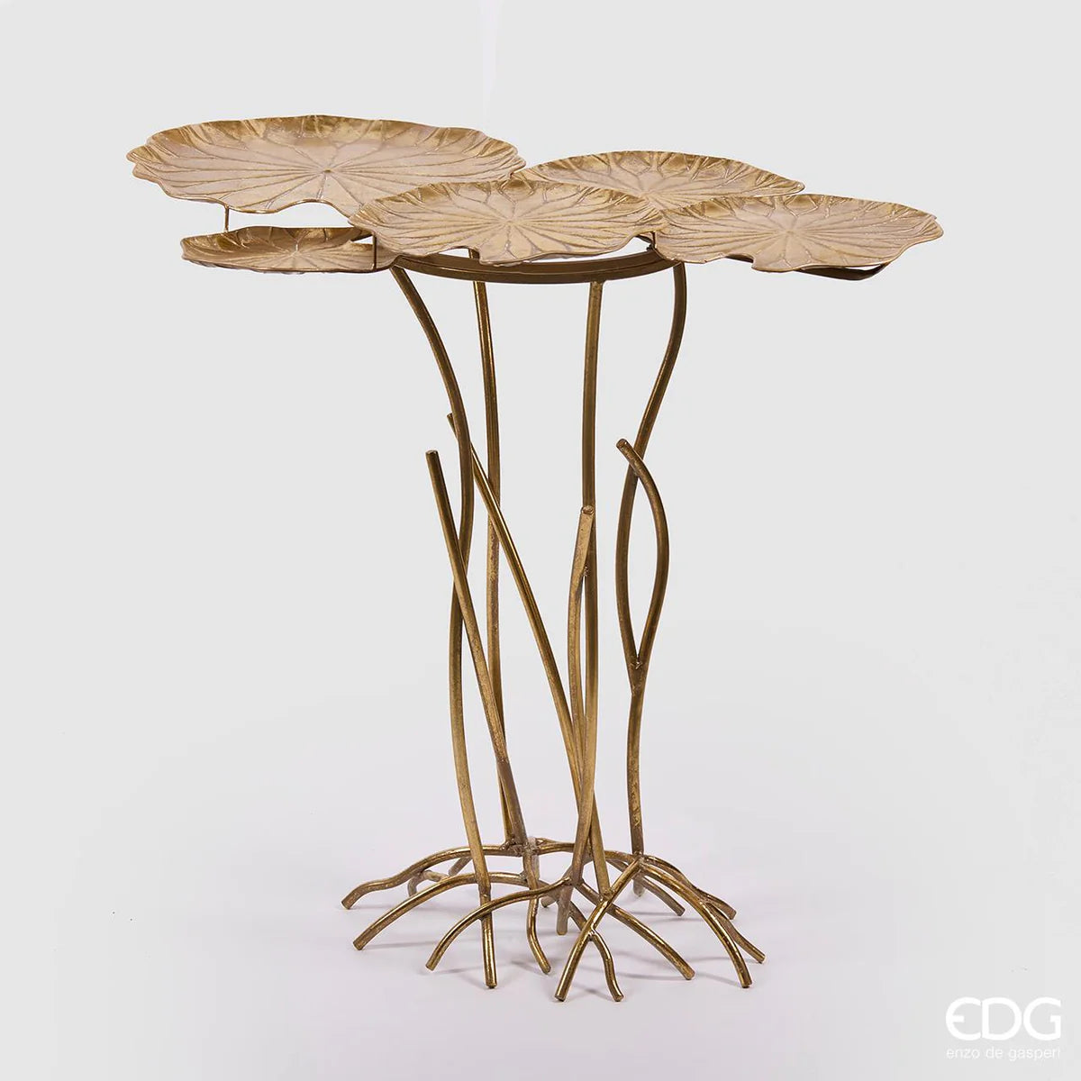EDG Enzo De Gasperi Tavolo Foglie Metal x5 H83x88x59 cm