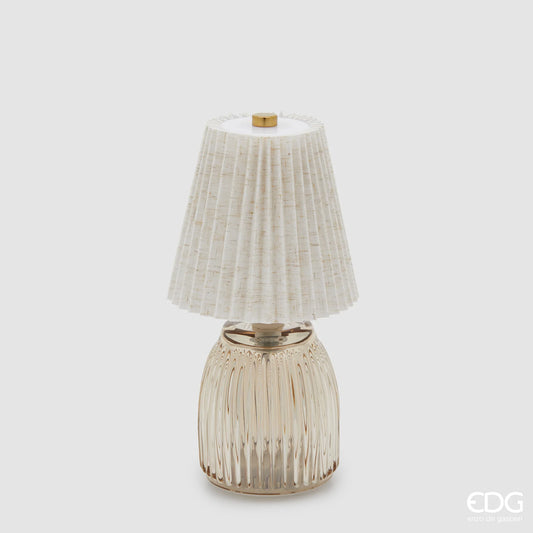 EDG Enzo De Gasperi Lampada da Tavolo Plissé H22 cm Sabbia