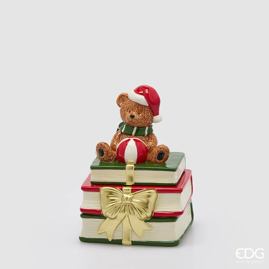 EDG Enzo De Gasperi | Contenitore Orso con Libri Natalizio