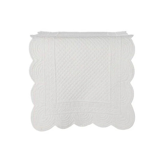 Blanc Mariclo' Runner da tavolo shabby in cotone avorio 45x140 cm