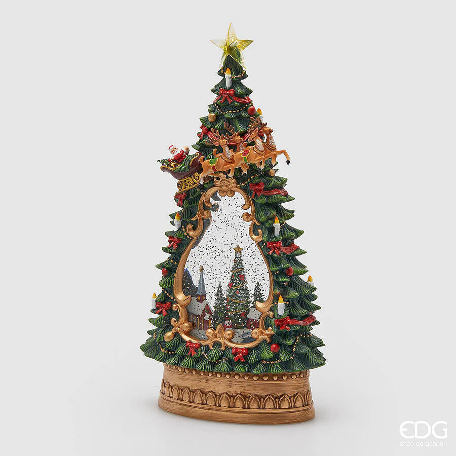 EDG Decoro Pino con Musica, Movimento e Led  h.34 cm.