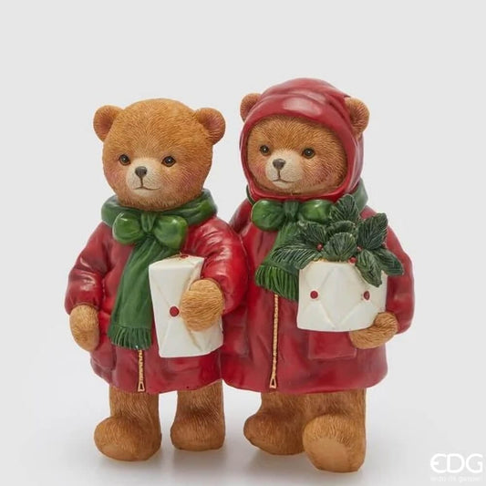 EDG Coppia Orsetti Natalizi H14 cm