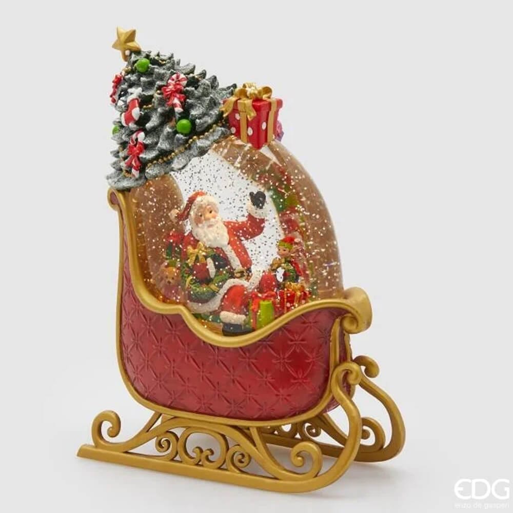 EDG Carillon Babbo Natale Slitta H25,4 cm