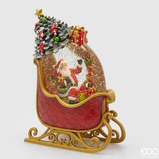 EDG Carillon Babbo Natale Slitta H25,4 cm