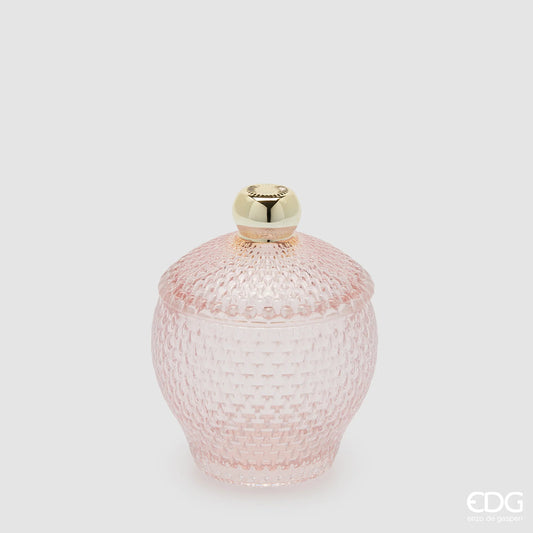 EDG Enzo De Gasperi Contenitore Micro Quadretti Bombato H11,5 cm Rosa