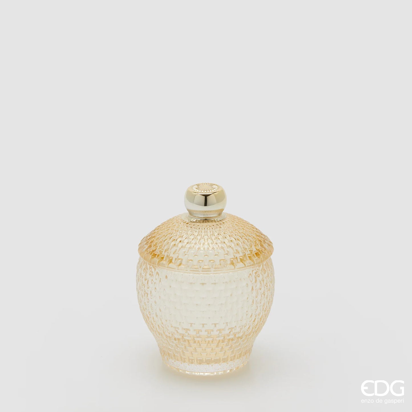 EDG Enzo De Gasperi Contenitore Micro Quadretti Bombato H14,5 cm Giallo