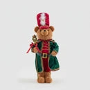 EDG Statuina natalizia Orso soldatino tessuto H40 cm 2 varianti (1unità) ROSSO