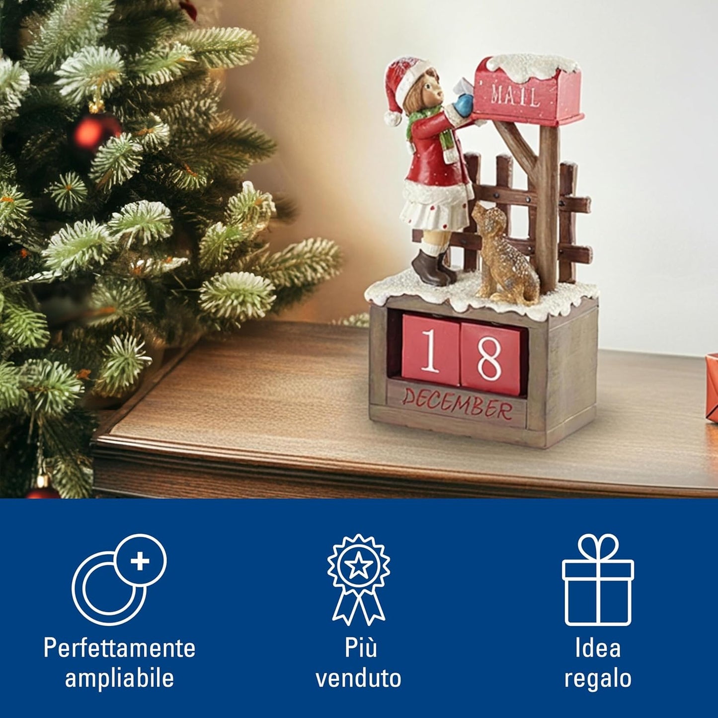 Villeroy & Boch Winter Collage Accessoires Calendario con bambina 12,5x8x22,5cm