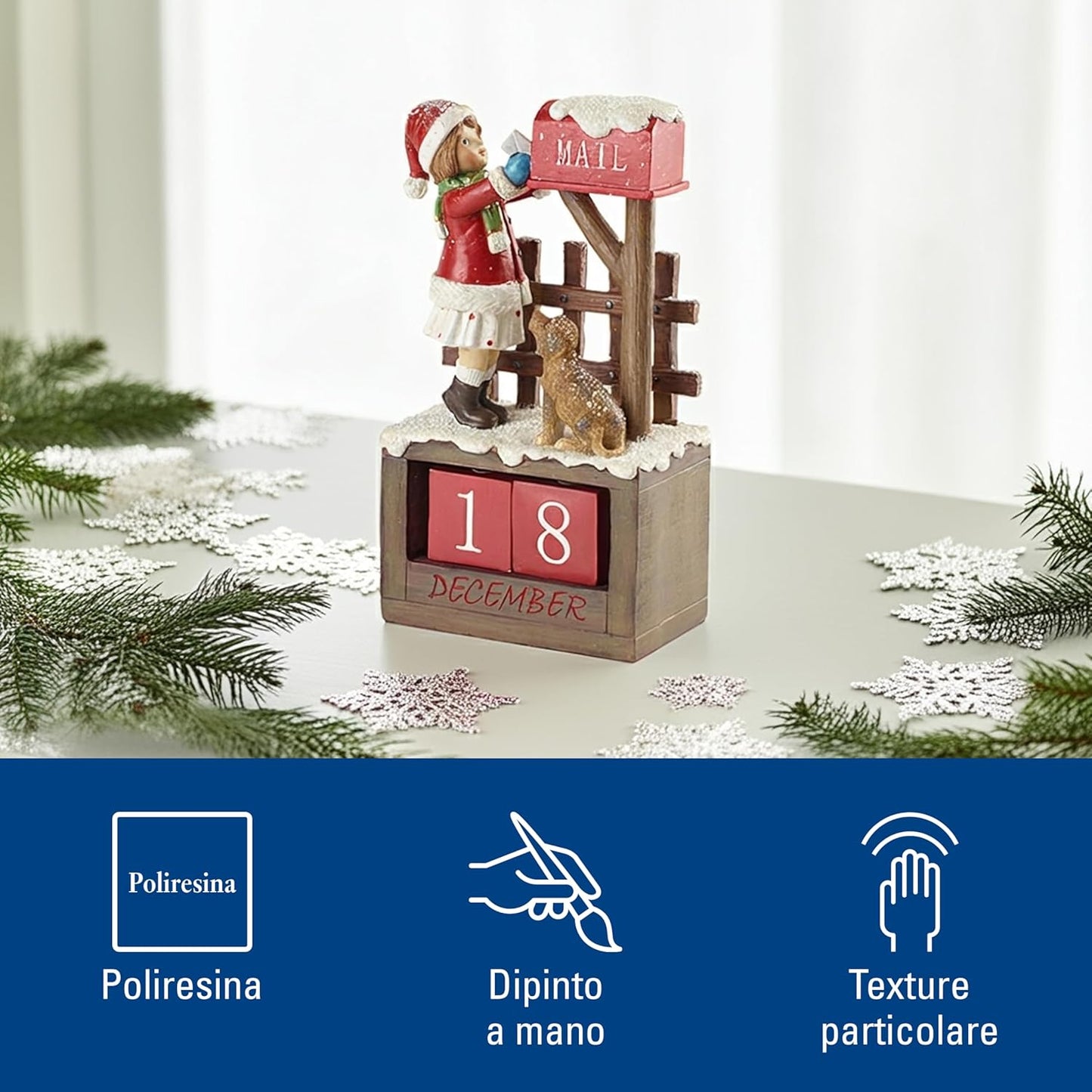 Villeroy & Boch Winter Collage Accessoires Calendario con bambina 12,5x8x22,5cm