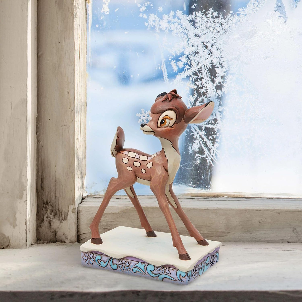 Jim Shore Enesco Disney Traditions  Bambi - Statuetta natalizia in posa, 11,3 cm