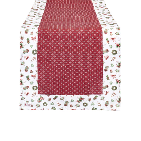 Nuvole di Stoffa Runner natalizio "Storia di Natale" 150x50 cm