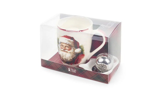 Nuvole di Stoffa Tazza + infusore "Christmas is Coming" 350 ml 6 varianti(1 unità)