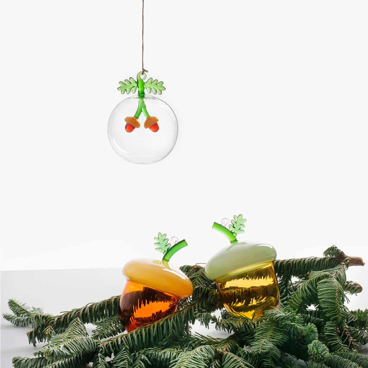 Ichendorf Milano Acorns Palla di Natale Ghianda Marrone in Vetro Borosilicato (Copia)