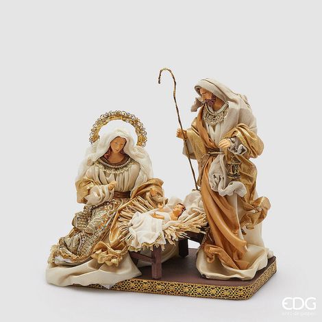 EDG Enzo De Gasperi Statuetta Natalizia Natività con Base H 40 Cm