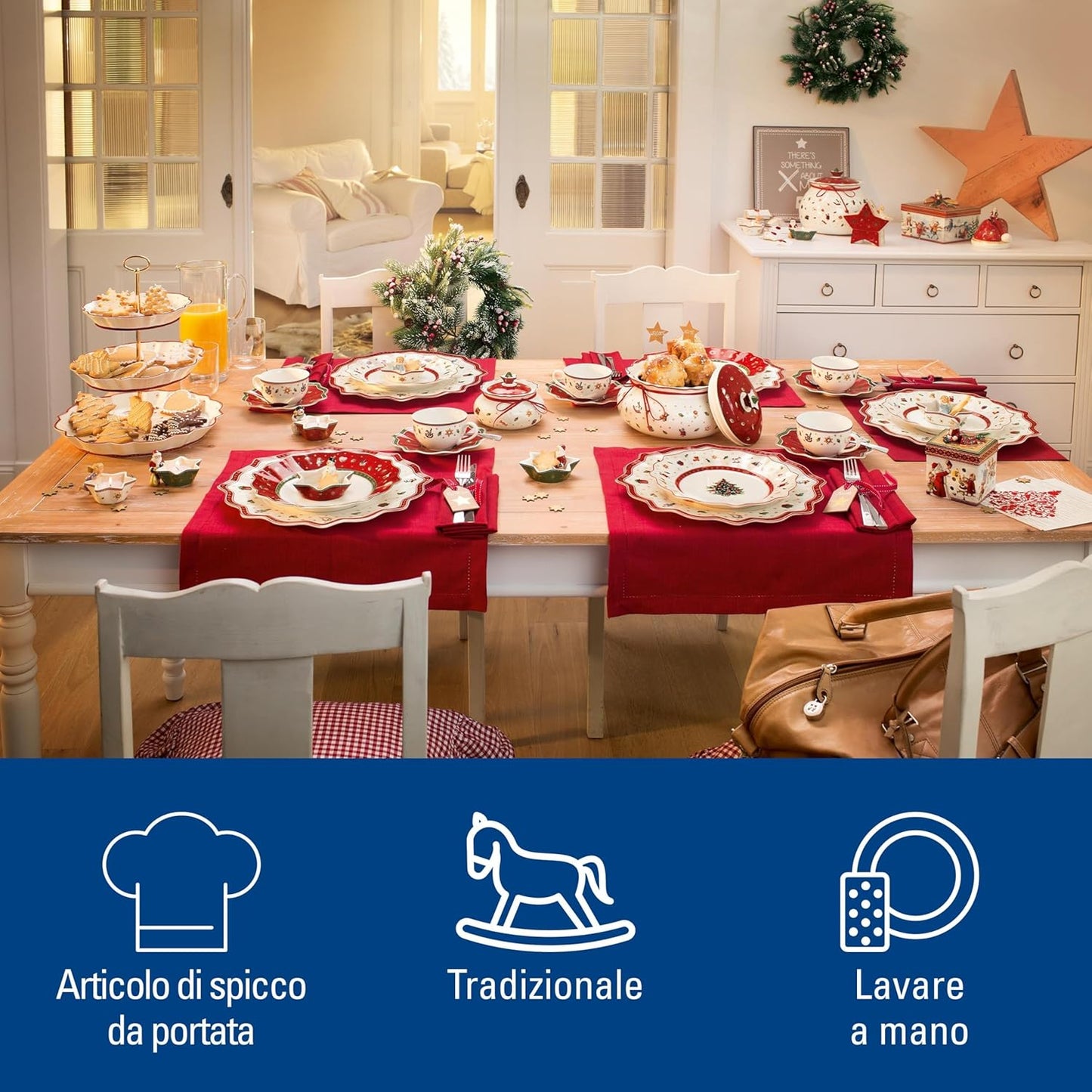 Villeroy & Boch Toy's Delight Biscottiera Media, Porcellana, Bianco/Multicolore, Ø20,5cm