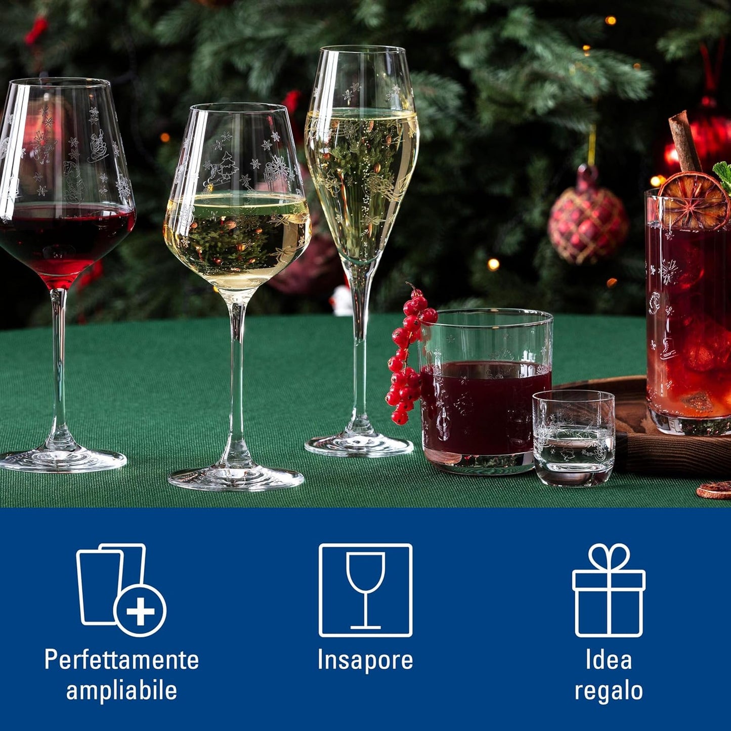 Villeroy & Boch Toy's Delight, da Shot e Liquore, Con Motivo Natalizio, Set 4 pezzi