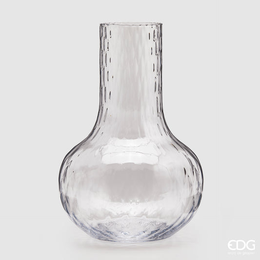 EDG Enzo De Gasperi Vaso Optic In Vetro Con Collo - H.37X26 Cm -