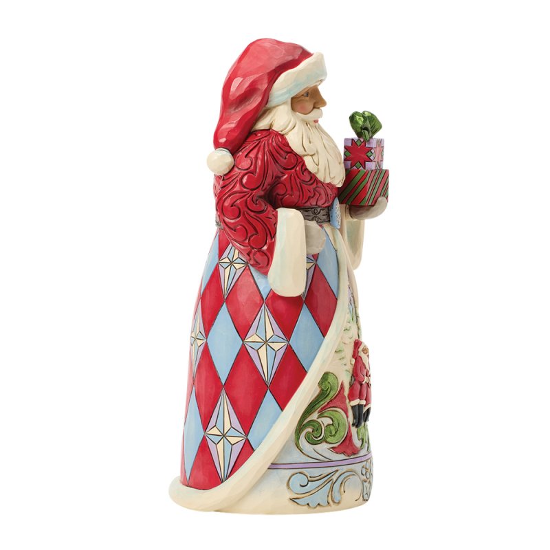 Disney Traditions Enesco Babbo Natale Con Babbo Natale E La Signora Scene Su Abito