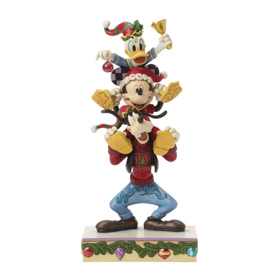 Enesco Disney Traditions TOPOLINO, PAPÀ E PIPPO IMPILATI