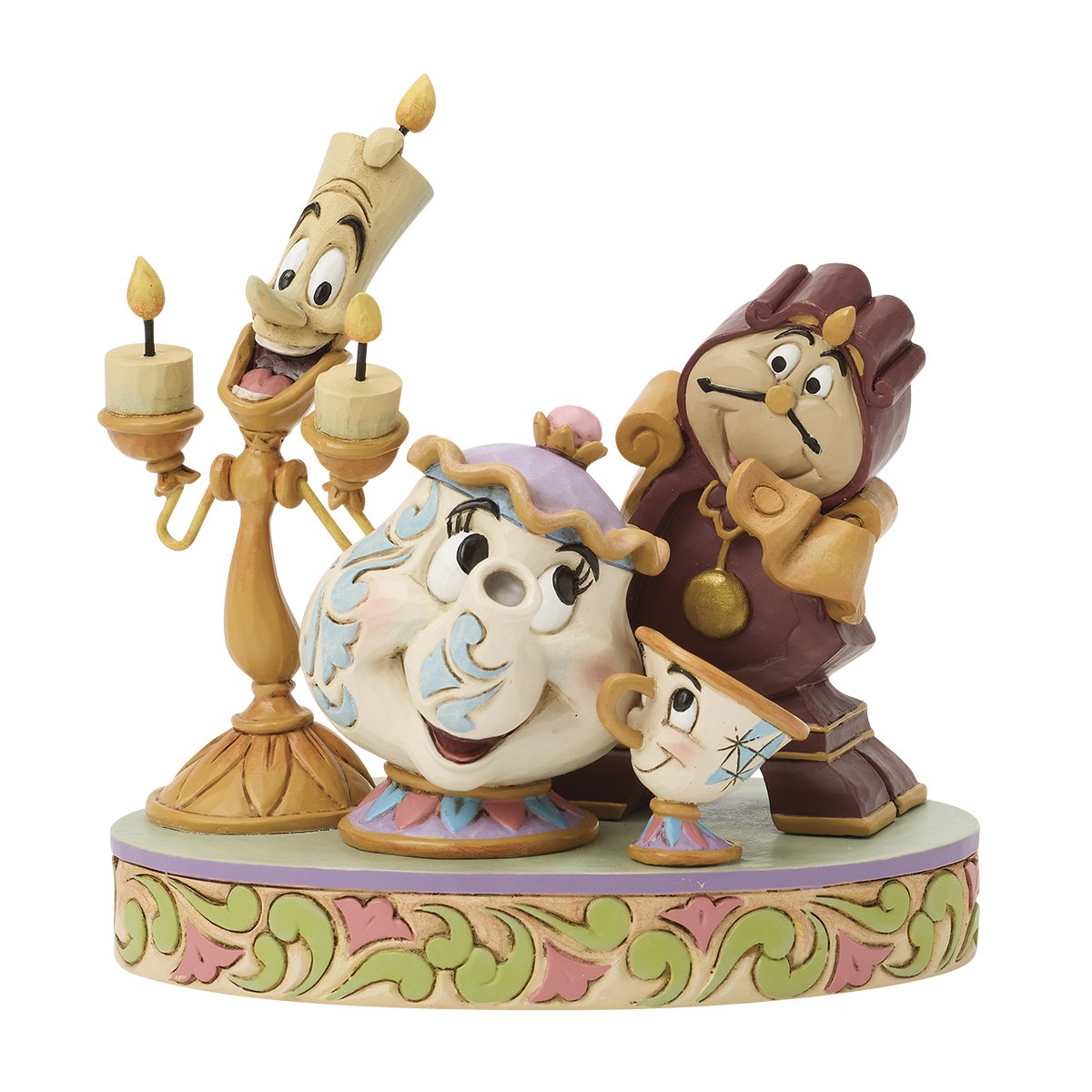 Disney Traditions Enesco LUMIERE, Mrs POTT, CHIP E Tockins