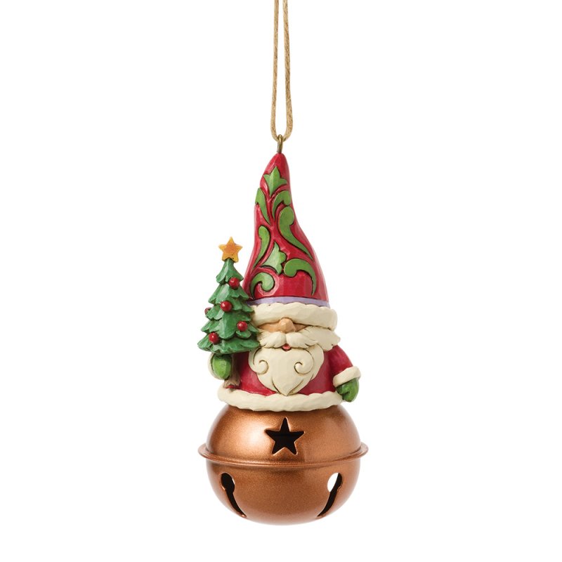 Jim Shore Enesco Gnomo di Natale sul campanello
