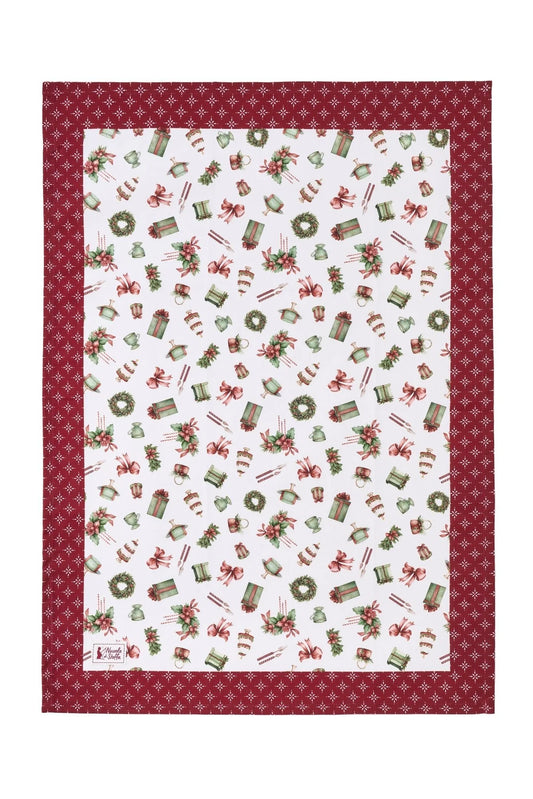 Nuvole di Stoffa Strofinaccio Cotone Storia di Natale 50×70 cm