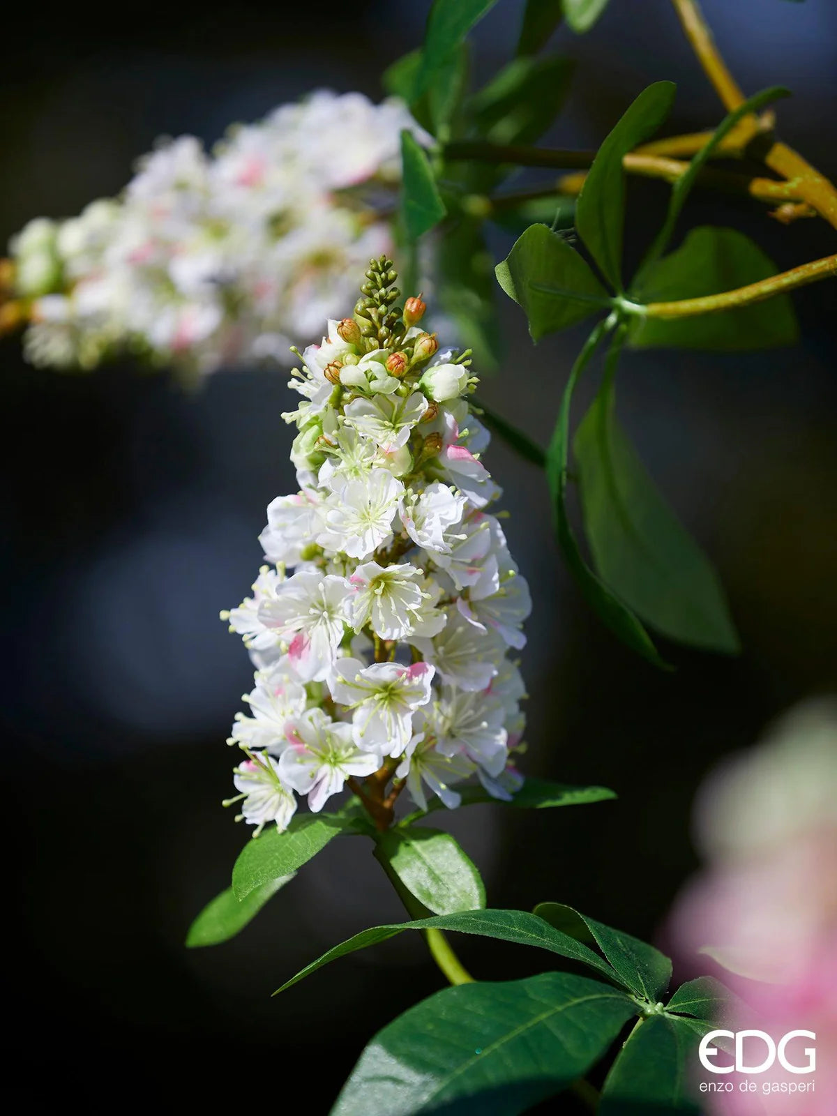 EDG Enzo De Gasperi  Fiore Artificiale con foglie e gambo Castagno