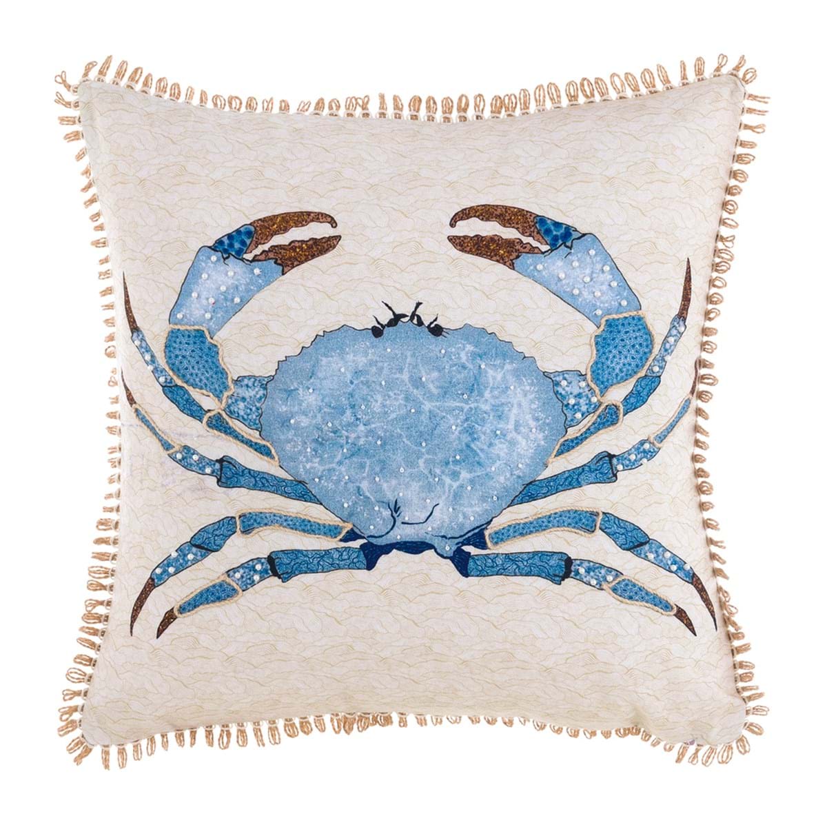 Cuscino Stampato E Ricamato ” CORAL REEF” Di Blanc Mariclo’