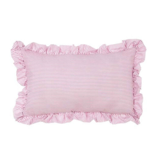 Blanc Mariclò Set 2 cuscini arredo in microfibra ROSA con gala "Sogno Vichy" 30x50 cm - 45x45 cm
