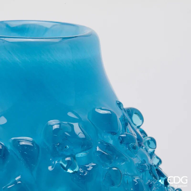 EDG Vaso Gemme Azzurro in Vetro 28cm D27