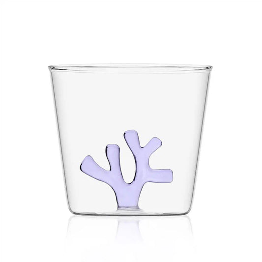 Ichendorf Milano Tumbler Corallo Lilla Coral Reef in Vetro