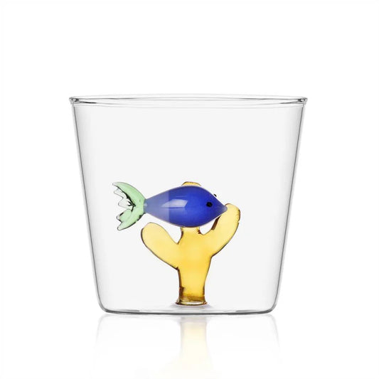Ichendorf Milano Bicchiere Acqua Pesce Blu Alga Ambra Marine Garden