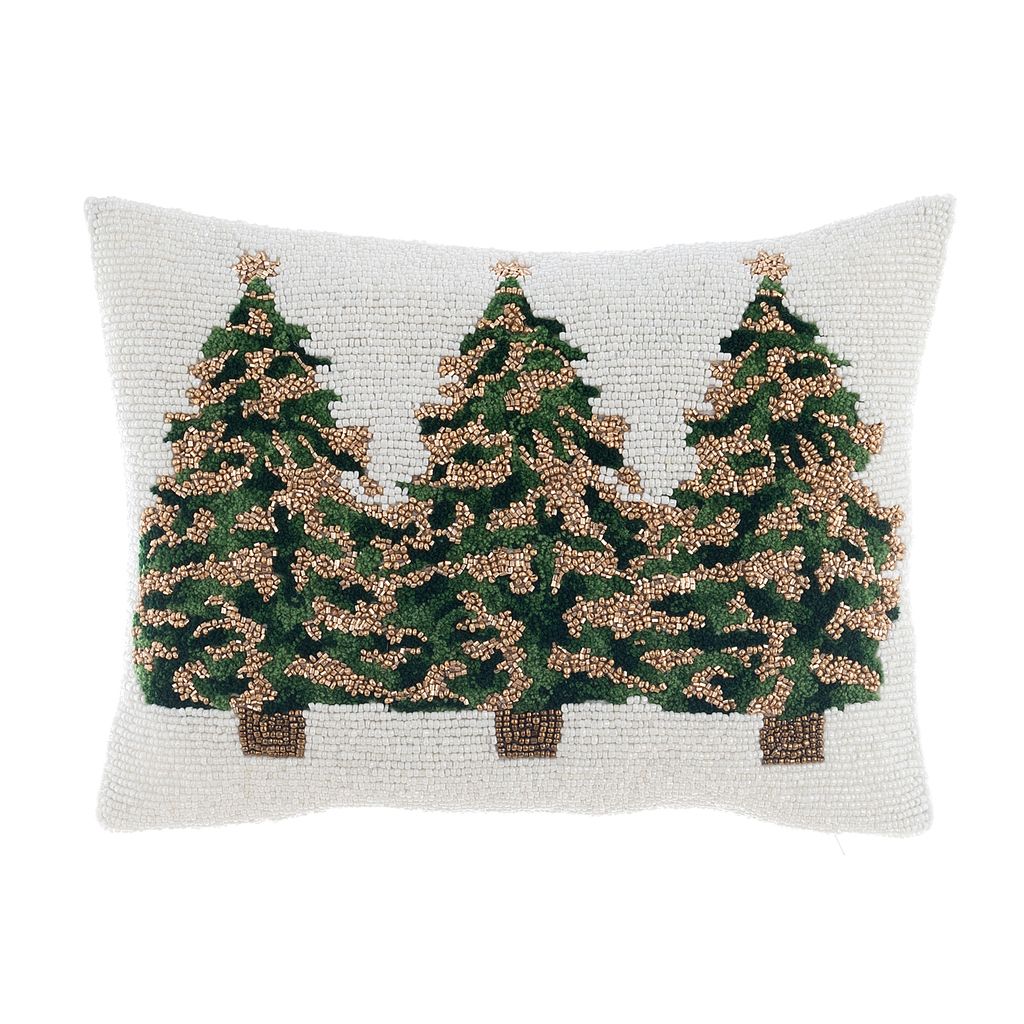 Blanc Mariclo cuscino rettangolare con perline serie Natale di Sogno cm. 25x35