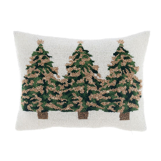 Blanc Mariclo cuscino rettangolare con perline serie Natale di Sogno cm. 25x35