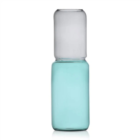 Ichendorf Milano Vaso Revolve H35 cm Smoke e Blu Petrolio in Vetro Borosil