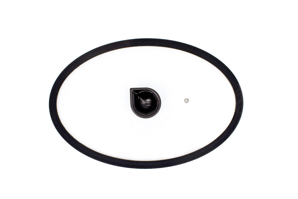 Luchetti-Coperchio vetro temperato ovale 26×38 cm