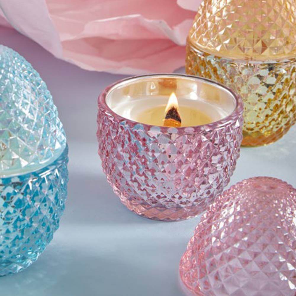 EDG Enzo de Gasperi Candela Uovo Maroccan Rose H12 D8 cm