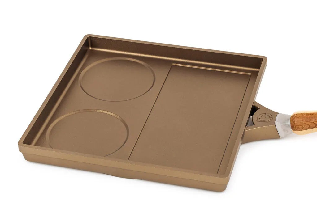 Luchetti K360 – Cuoci Uova antiaderente 28×28 cm in alluminio pressofuso