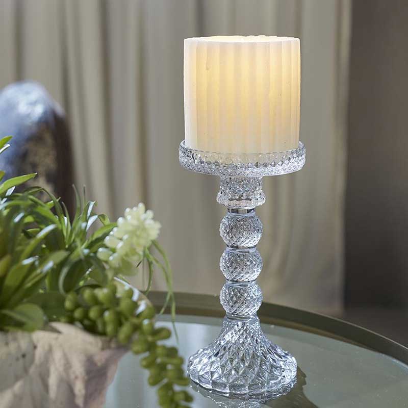 EDG Enzo De Gasperi Portacandela Classic in vetro H 14.3 cm