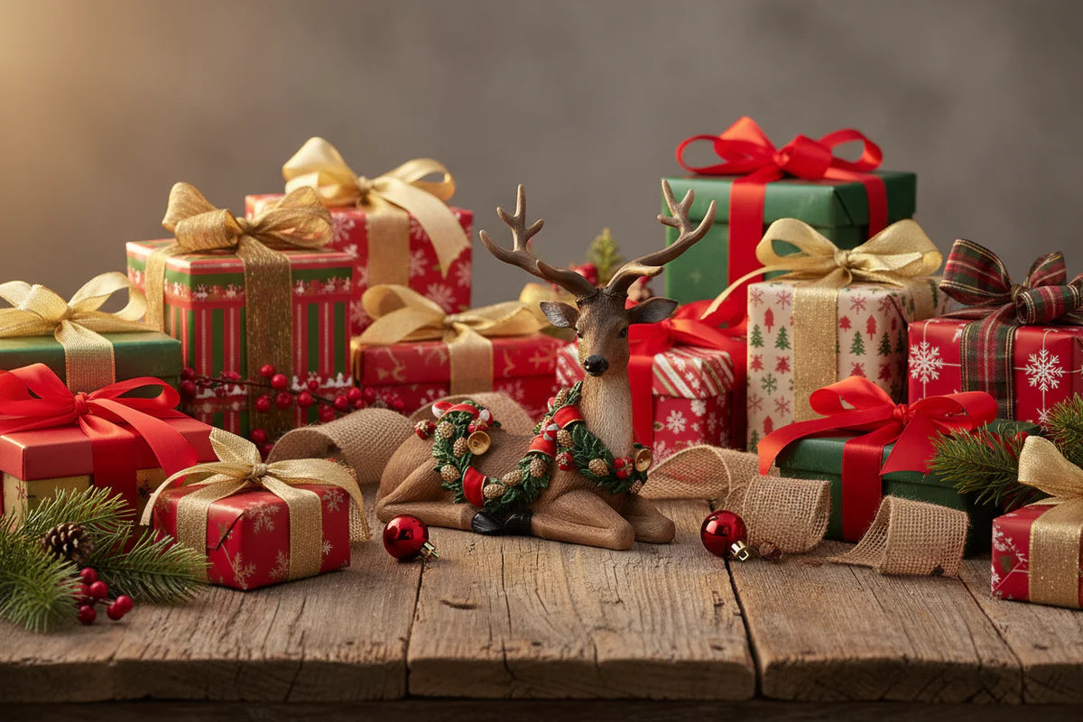 FIORI DI LENA Cervo In Resina Naturale Fiori Di Lena