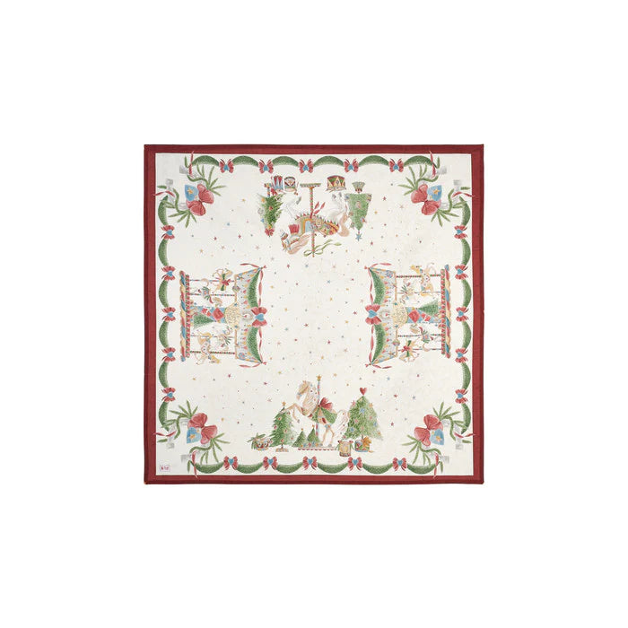 Nuvole di Stoffa Centrotavola Natalizio Giostra 120x120 cm in Cotone
