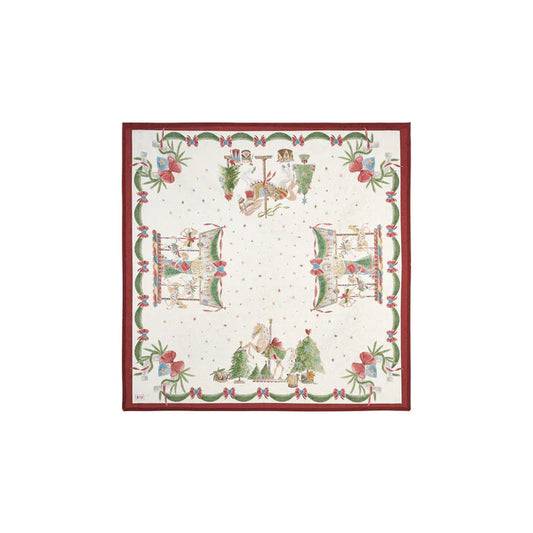 Nuvole di Stoffa Centrotavola Natalizio Giostra 120x120 cm in Cotone