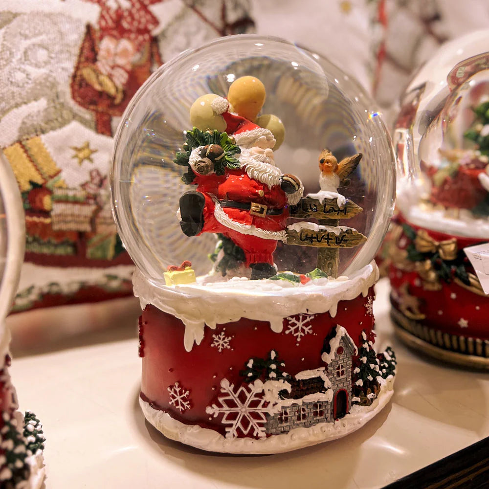 EDG Enzo De Gasperi Sfera Acqua Carillon Babbo Natale H20 cm