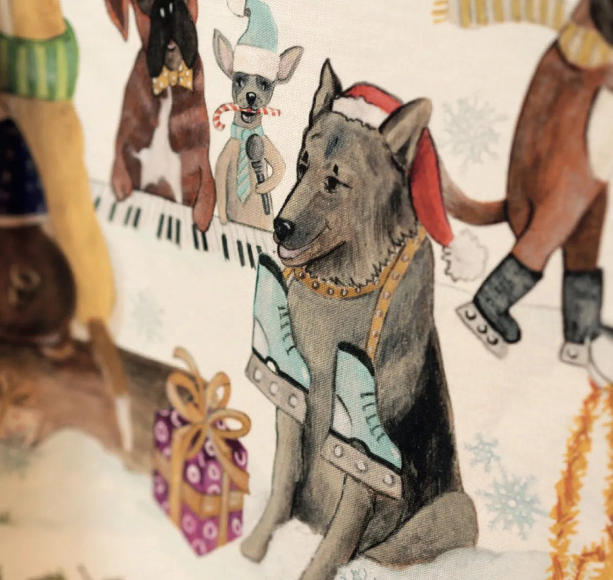 Tessitura Toscana Telerie Tovaglia Jingle wolf 170X360