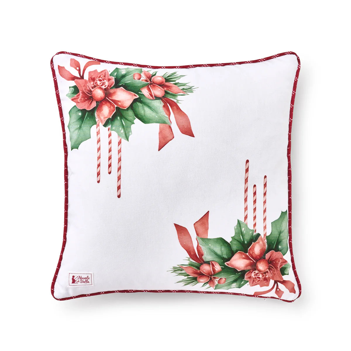 Nuvole di Stoffa Cuscino Storia di Natale Ghirlanda 40x40 cm