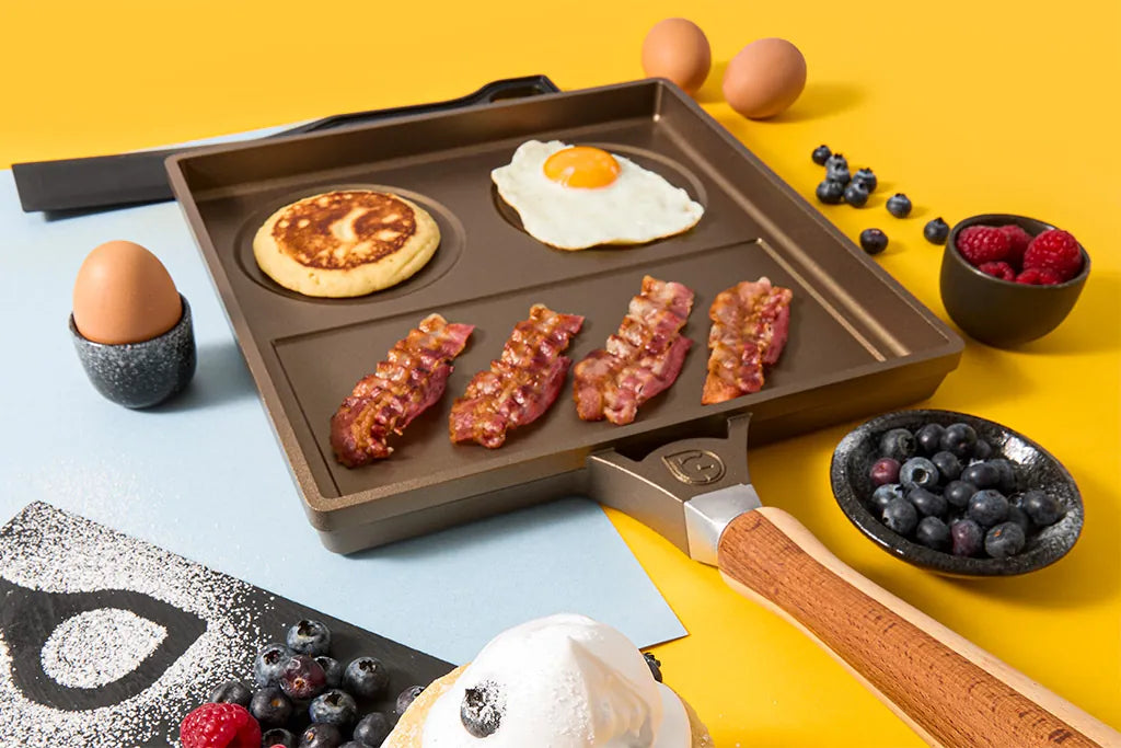 Luchetti K360 – Cuoci Uova antiaderente 28×28 cm in alluminio pressofuso