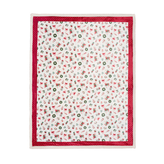 Nuvole di Stoffa Plaid natalizio + confezione "Storia di Natale" 130x160 cm