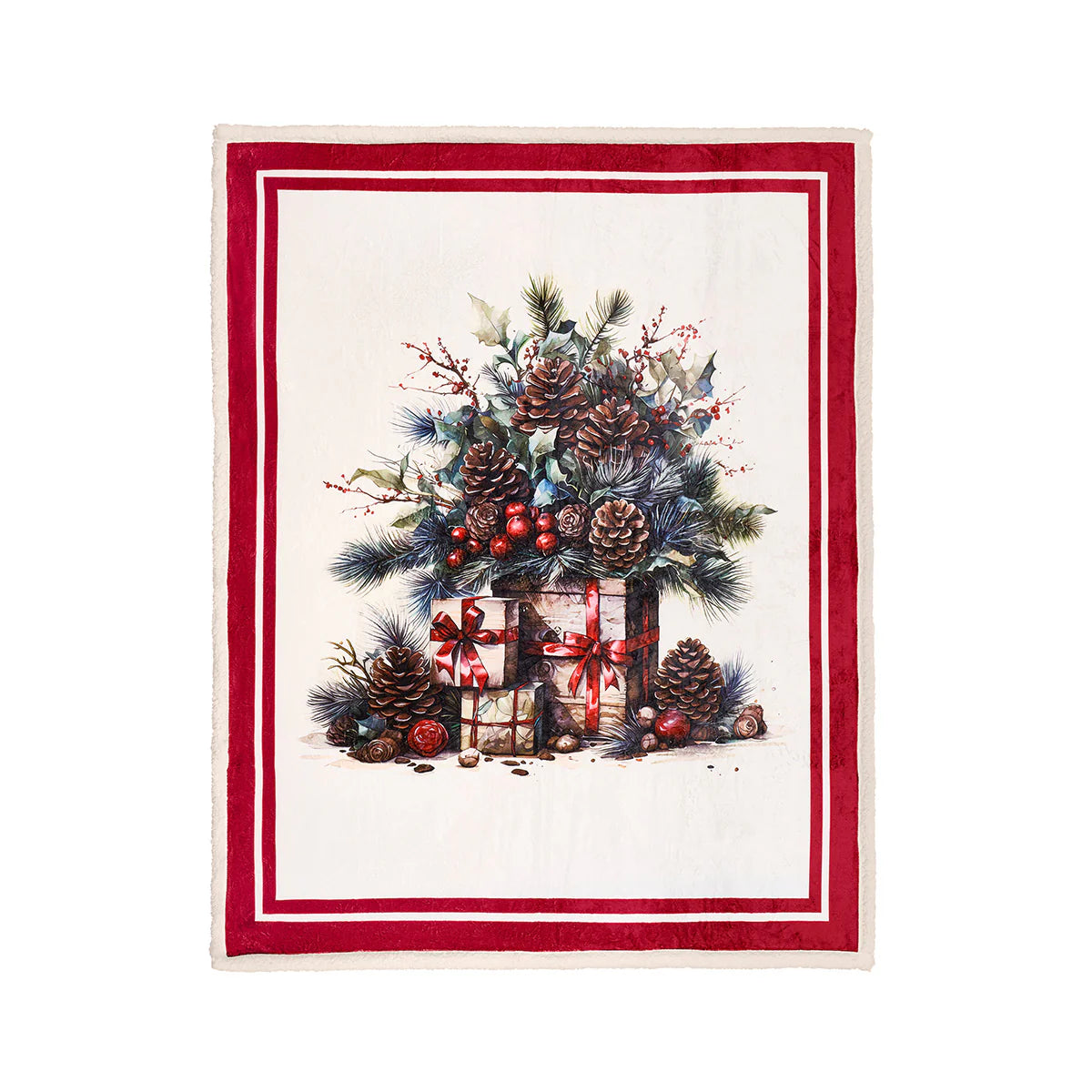 Nuvole di Stoffa Plaid con Scatola Christmas 130x160 cm Regali